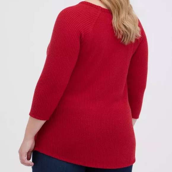 Torrid Sz 5 NWT Marvel Spiderman Icon Waffle Raglan Tee - Picture 2 of 3